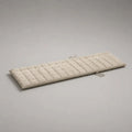 Cuscino rettangolare trapuntato in tessuto per lettino prendisole, beige, 190 x 60 x 5 cm